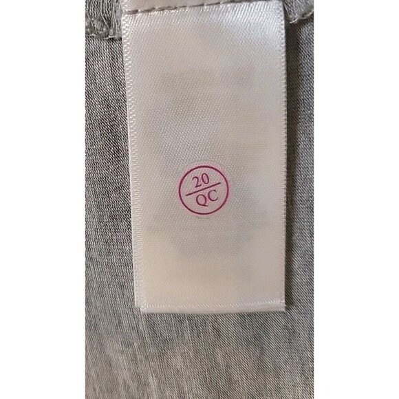 Christian Siriano New York Womens Large Heather Gray High Neck Blouse Rayon Visc - Picture 8 of 8